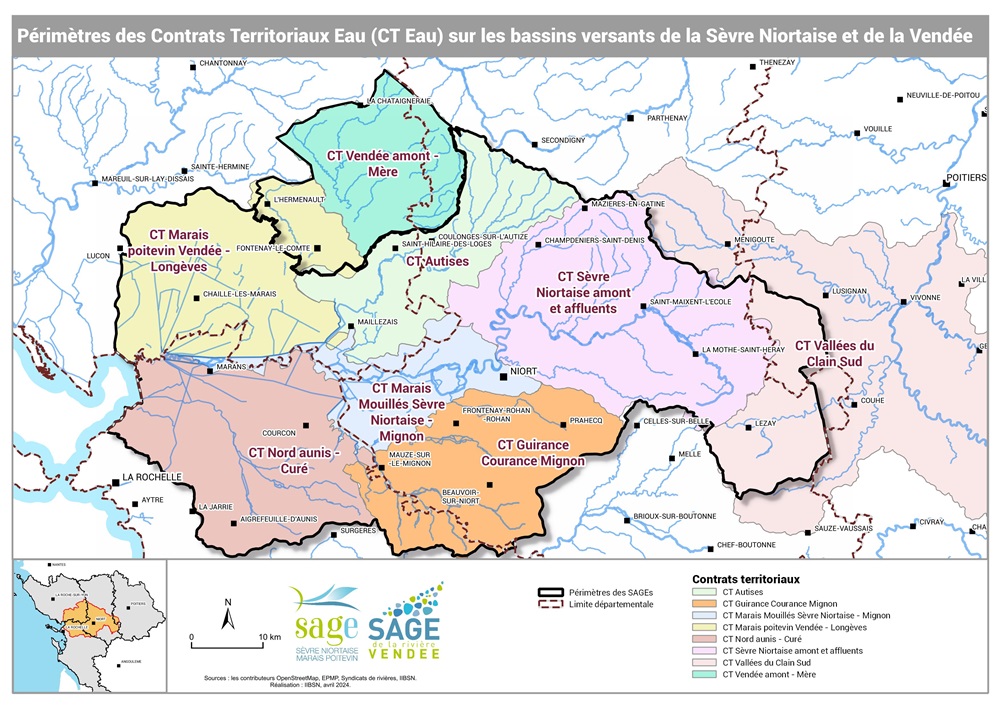 Périmètre des Contrats Territoriaux de Milieux Aquatiques (CTMA)