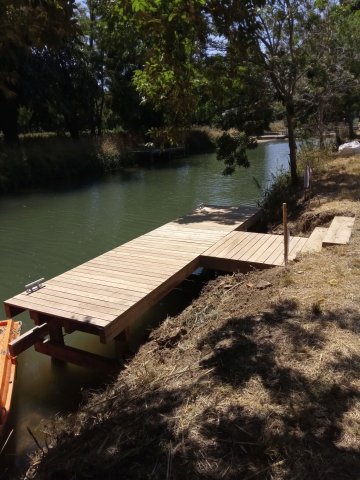 Réception du ponton de la Tiffardière