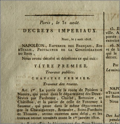 Le moniteur Universel - 1er septembre 1809